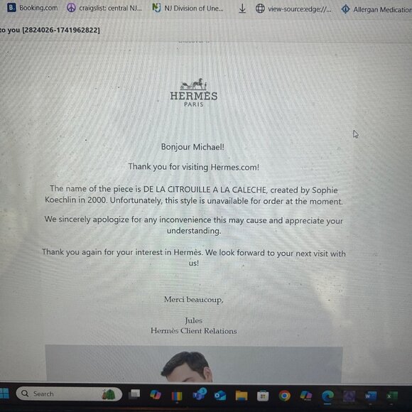 Hermes scarf from 2000, Brand New Never Used in original box, purchased in Paris - Picture 4 of 11